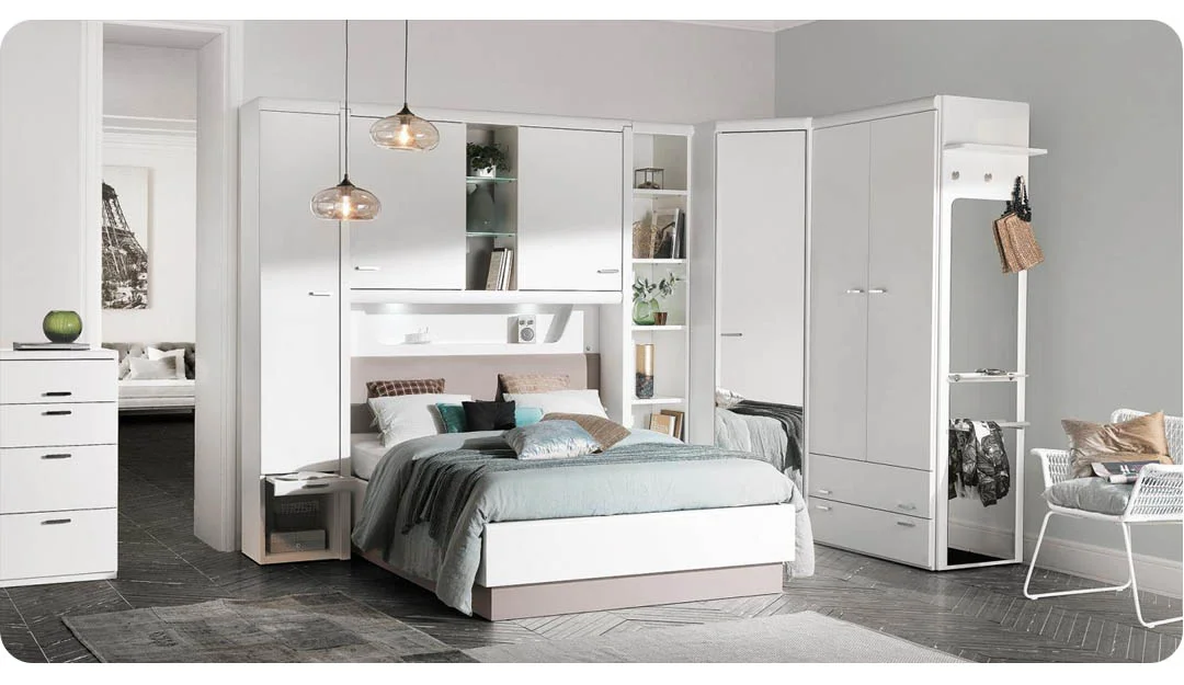 lit chambre pont moderne celio multy blanc